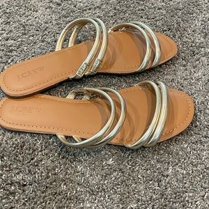 J crew gold sandals